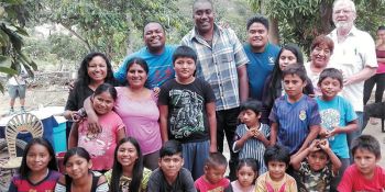 Columban seminarian Aminiasi and friends in Peru