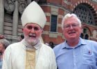 Fr. Peter Hughes (right) at a Mass for Migrants